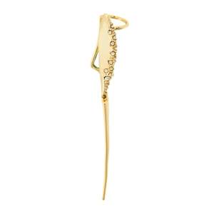 Alexis Bittar Gold Tone Crystal Embedded Spiked Earcuff