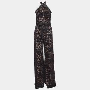 Alexis Black Lace Sleeveless Jumpsuit M