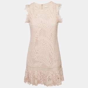 Alexis Light Pink Lace Sleeveless Shift Dress S