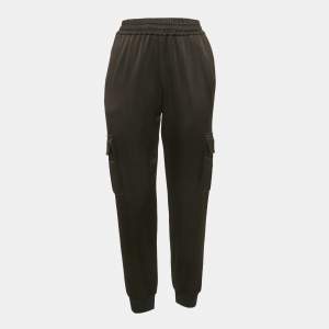 Alice + Olivia Black Satin Joggers XS