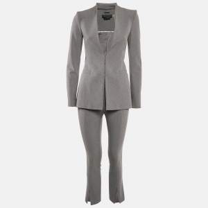 Alice + Olivia Grey Gabardine Pants Suit XS
