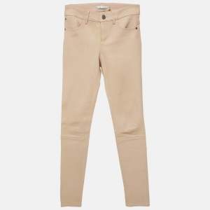 Alice + Olivia Light Pink Leather Paneled Pants S