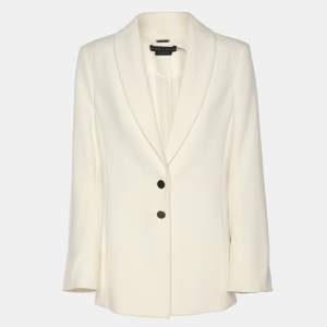 Pre Owned Alice + Olivia White Crepe Blazer M