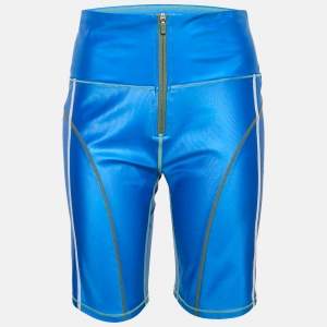 All Access Blue Seam Shine Jersey Ultra High Rise Biker Shorts XL