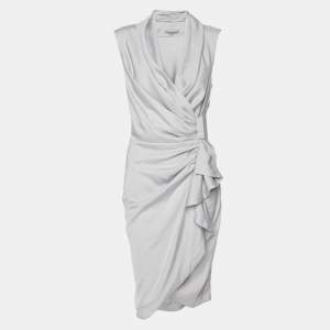 All Saints Grey Satin Cancity Dress S