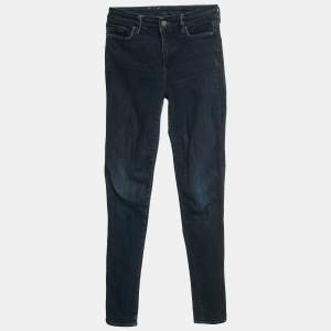 Pre Owned All Saints Navy Blue Denim Skinny Grace Jeans S/Waist 24"