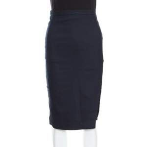 Altuzarra Navy Blue Wool Blend Stretch Faun Pencil Skirt S