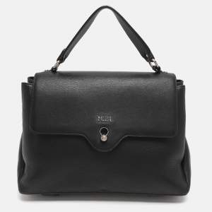 Pre Owned حقيبة يد سوداء من الجلد ألفيرو مارتيني وان إيه كلاس