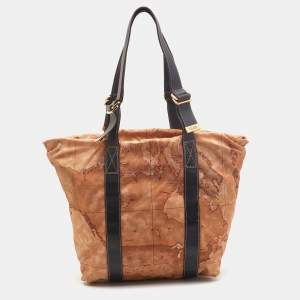 Alviero Martini 1A Classe Brown Nylon and Leather Shoulder Bag 