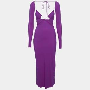 Amazuin Pink Jersey Tie-Up Detail Midi Issad Dress One Size
