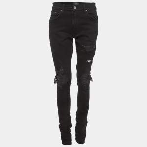 Pre Owned Amiri Black Denim Skinny Jeans L/Waist 30"