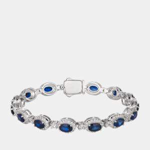 Pre Owned Anna Zuckerman Oval Sapphire Bracelet 