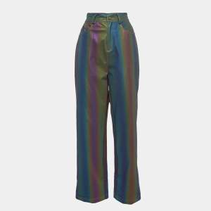 Annakiki For Huawei Multicolor Reflective Pattern Synthetic Straight Leg Pants M