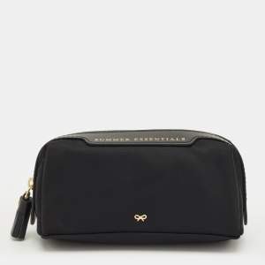 Pre Owned Anya Hindmarch Black Nylon Girlie Stuff Pouch