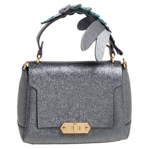 Anya Hindmarch Metallic Leather Small Dragonfly Bathurst Top Handle Bag