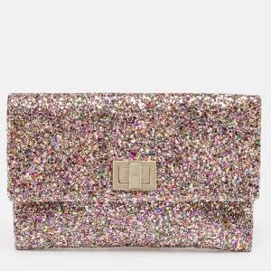 Anya Hindmarch Multicolor Glitter Valorie Clutch