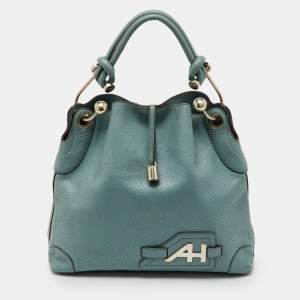 Pre Owned Anya Hindmarch Blue Leather Elrod Hobo
