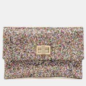 Pre Owned Anya Hindmarch Multicolor Glitter Valorie Clutch