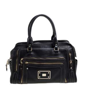 Anya Hindmarch Black Leather Shirley Satchel