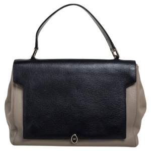 Anya Hindmarch Grey/Black Leather Bits & Bobs Top Handle Bag