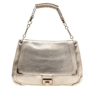 Anya Hindmarch Gold Leather Satchel