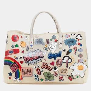 Pre Owned Anya Hindmarch Multicolour PVC and Leather Ebury Maxi Ii Allover Wink Stickers Tote 