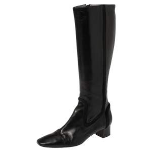 Anya Hindmarch Black Length Calf Length Boots Size 38