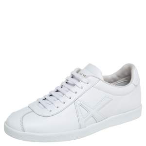 Aquazzura White Leather The A Low Top Sneakers Size 36