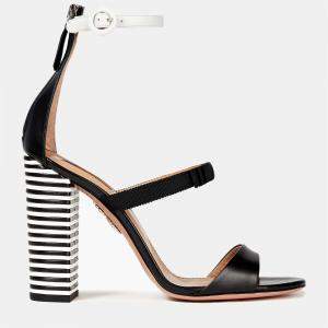 Pre Owned Aquazzura Leather High Heel Sandals 34