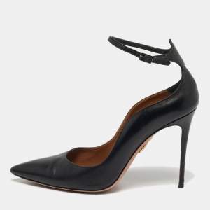 مملوكة مسبقًا Aquazzura love Affair Size 42 Black Leather Pumps