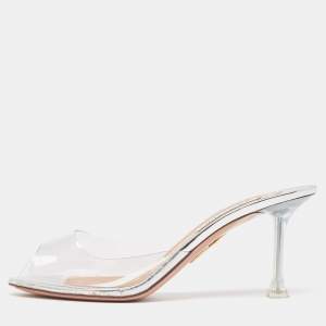 Aquazzura Transparent PVC Slide Sandals Size 39.5