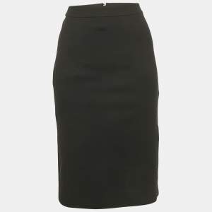 Pre Owned Armani Collezioni Black Jersey Pencil Skirt S