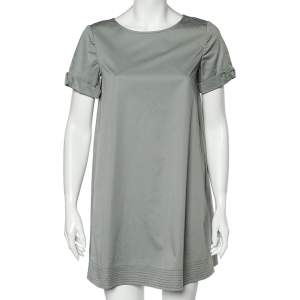 Armani Collezioni Light Green Cotton Shift Dress S