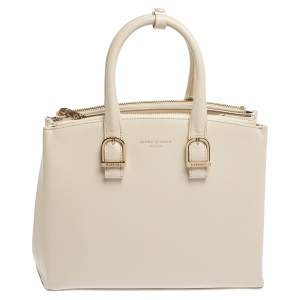 Aspinal Of London Off White Leather Midi Madison Tote