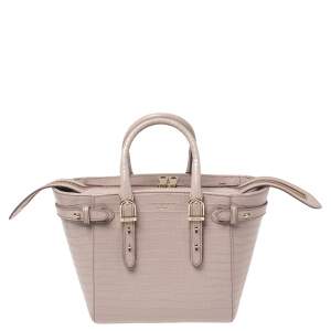 Aspinal of London Lilac Croc Embossed Leather Marylebone Tote