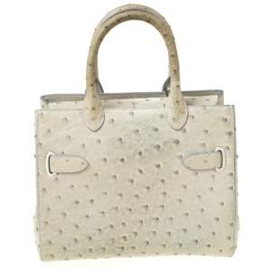 Asprey Avocado Lime Green Ostrich Leather Belgravia Tote
