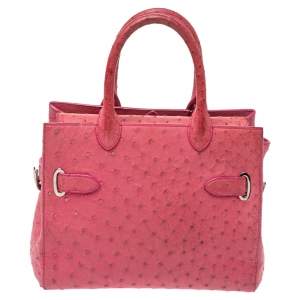 Asprey Pink Ostrich Belgravia Tote