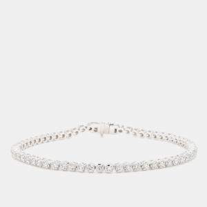Pre Owned 2.05 cts Round Lab Grown Diamond 14k White Gold Luxe Tennis Bracelet