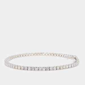 Pre Owned 3.10 cts Round Lab Grown Diamond 14k White Gold Classic Tennis Bracelet