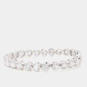 Pre Owned 14.98 cts Round Lab Grown Diamond 14k White Gold Luxe Tennis Bracelet