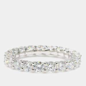 Pre Owned 3.00 cts Round Lab Grown Diamond 14k White Gold Eternity Band US 7