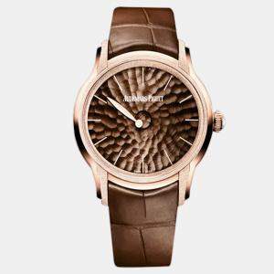 Audemars Piguet Millenary 77266OR.GG.A823CR.01 Automatic Brown 18k Rose Gold Women's Wristwatch 39.5 mm
