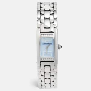 Audemars Piguet Blue Stainless Steel Diamond Promesse 67259ST.ZZ.1156ST03 Women's Wristwatch 20 mm