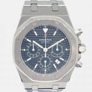 Pre Owned ساعة يد نسائية أوديمار بيغيه رويال أوك 25860ST أوتوماتيك سوداء ستانلس تيل 39 مم