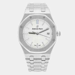 Pre Owned Audemars Piguet Royal Oak 77350ST.OO.1261ST.01 Automatic Silver Stainless Steel Women's Wristwatch 34 mm