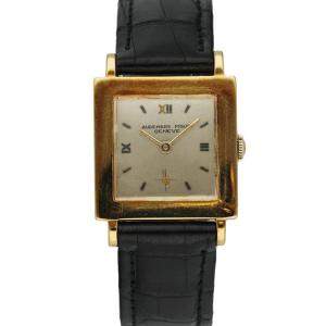 Audemars Piguet Silver 18K Yellow Gold Vintage Women's Wristwatch 25 MM