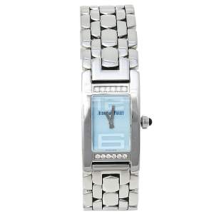 Audemars Piguet Blue Stainless Steel Diamond Promesse 67259ST.ZZ.1156ST03 Women's Wristwatch 36 mm x 20 mm