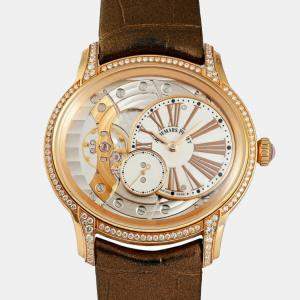 Audemars Piguet White 18k Rose Gold Millenary 77247OR.OO.A812CR.01 Manual Winding Women's Wristwatch 39.5 mm