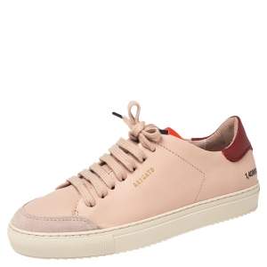 Axel Arigato Pink Leather Lace Up Sneakers Size 36