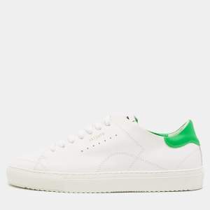 Axel Arigato White/Green Leather Clean Sneakers Size 40